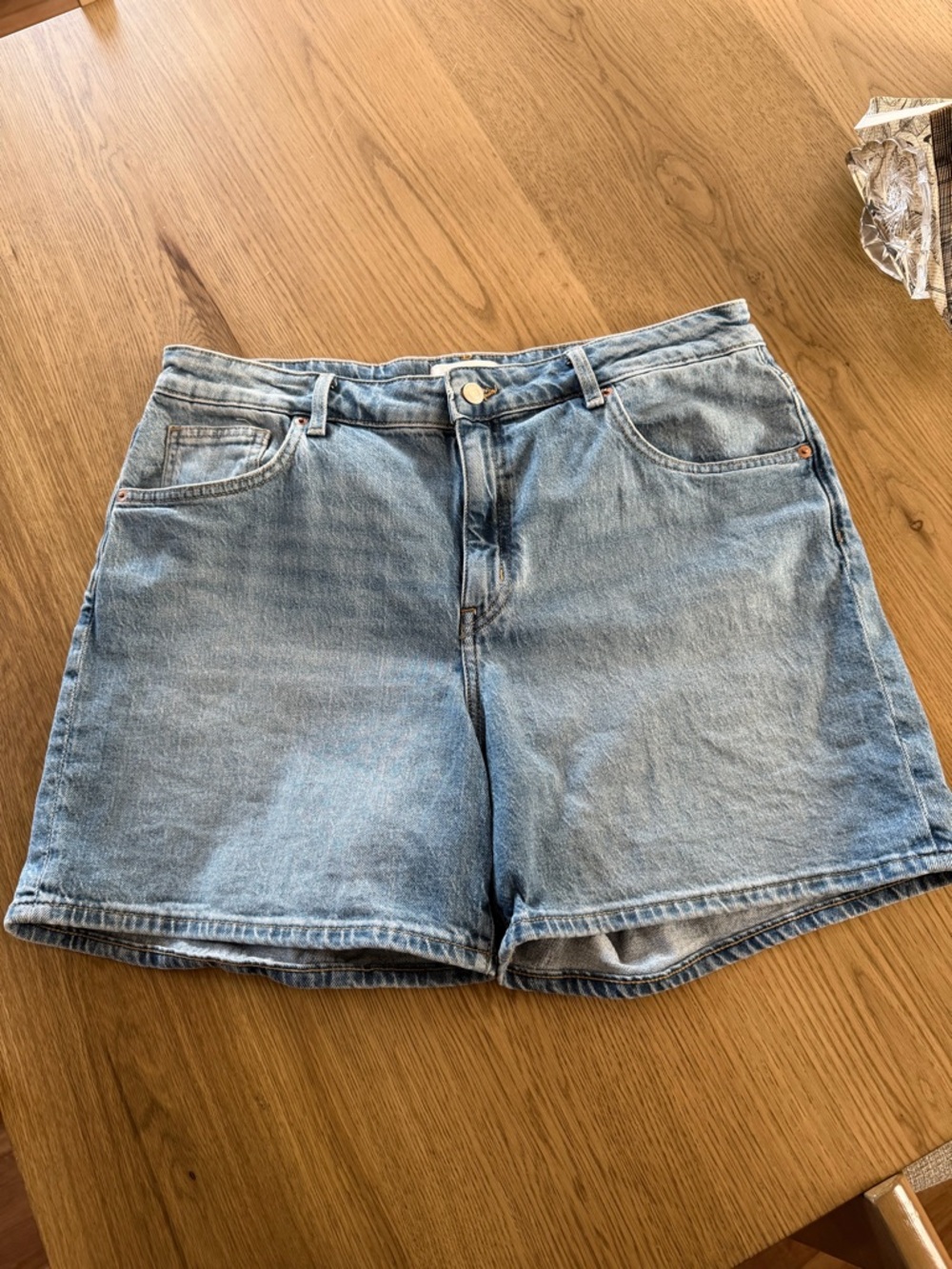 H&M Light Blue Denim High-Rise Shorts
